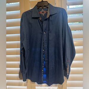 Men's Blue Button-Up Shirt